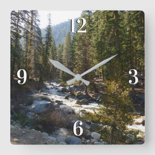 Kaweah River in Sequoia National Park Square Wall Clock