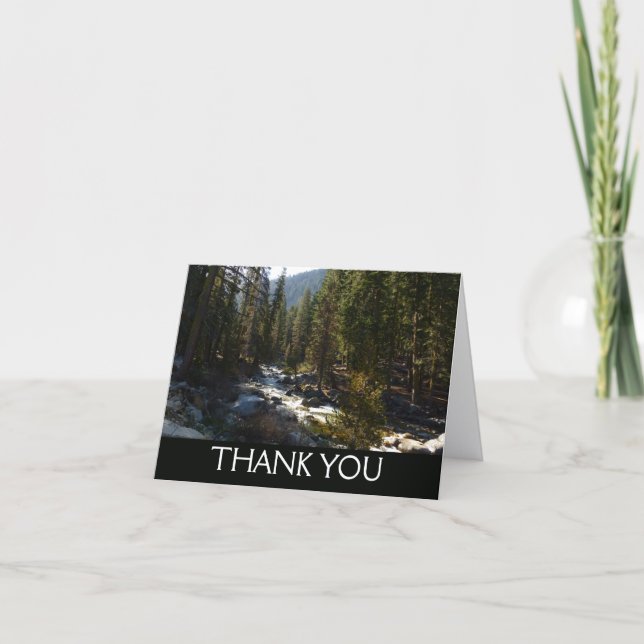 Kaweah River in Sequoia National Park Thank You Card (Front)