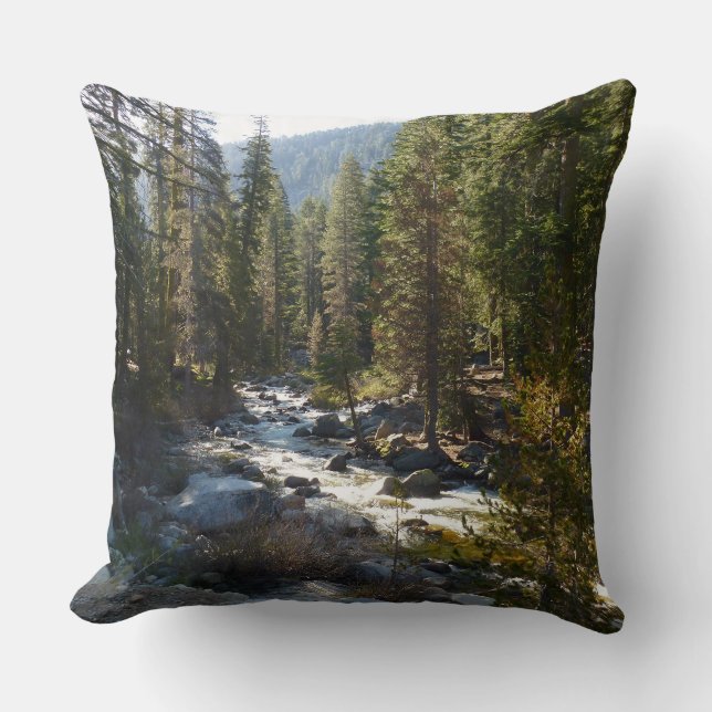 Kaweah River in Sequoia National Park Throw Pillow (Front)