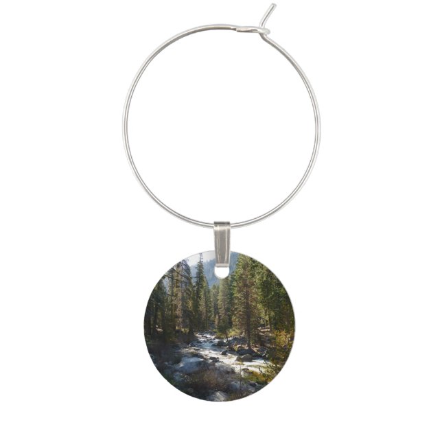 Kaweah River in Sequoia National Park Wine Charm (Front)
