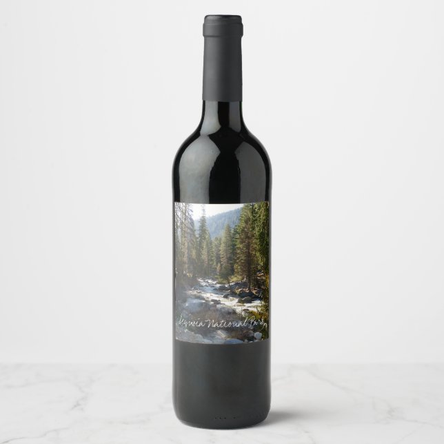 Kaweah River in Sequoia National Park Wine Label (Front)