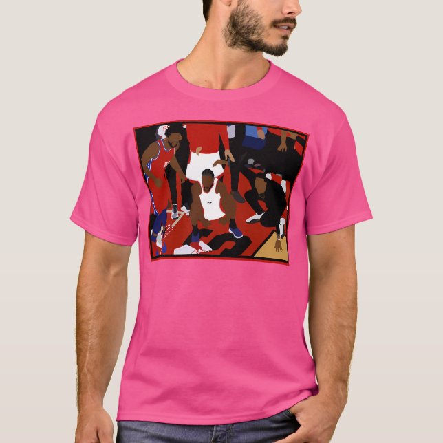 Kawhi Leonard Game Winner Celebration T-Shirt (Front)