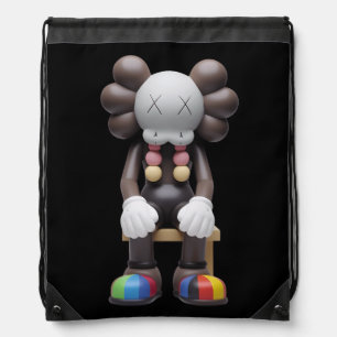 Kaws at Rest Drawstring Bag - Stylish Printed Back