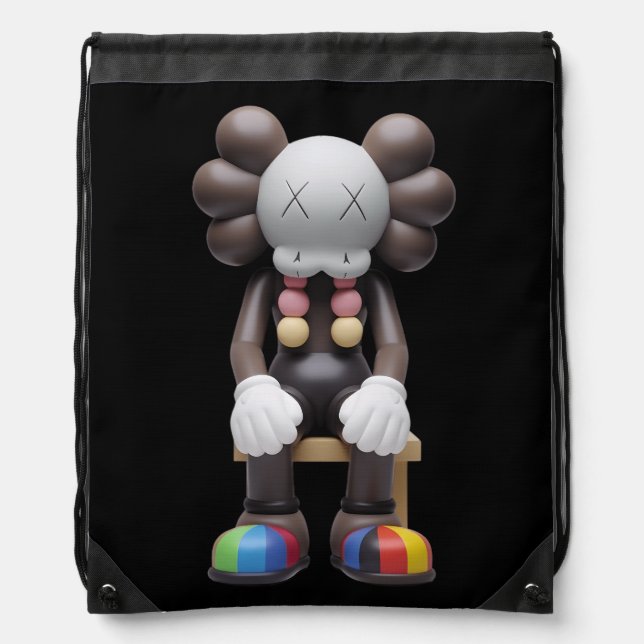 Kaws at Rest Drawstring Bag - Stylish Printed Back (Front)