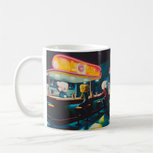 kaws diner coffee mug
