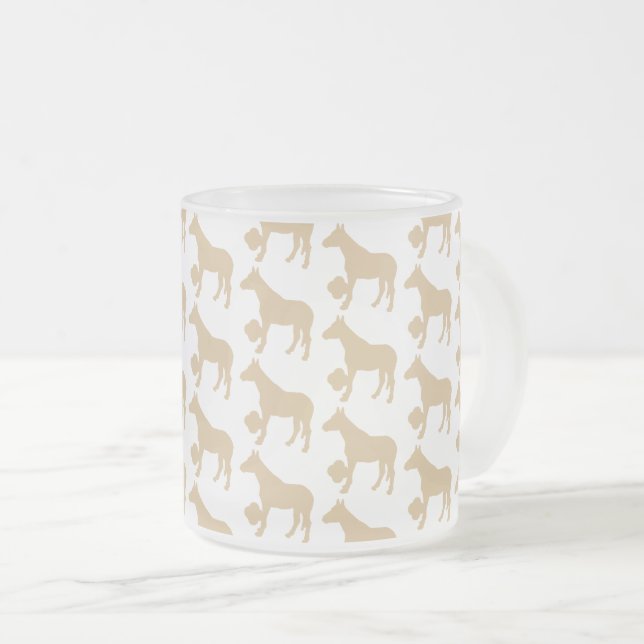 Kay Mei Farm Glamor Chan Silhouette Frosted Glass Coffee Mug (Front Right)