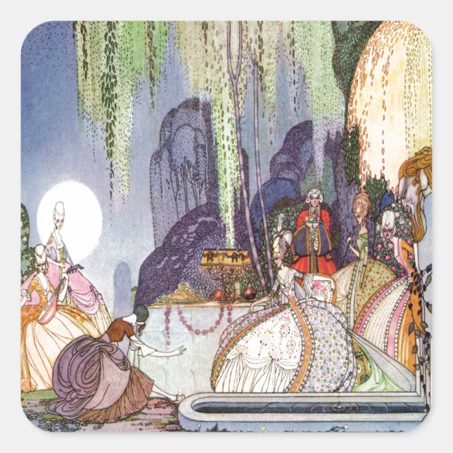 Kay Nielsen's Cinderella at the Ball Square Sticker (Front)