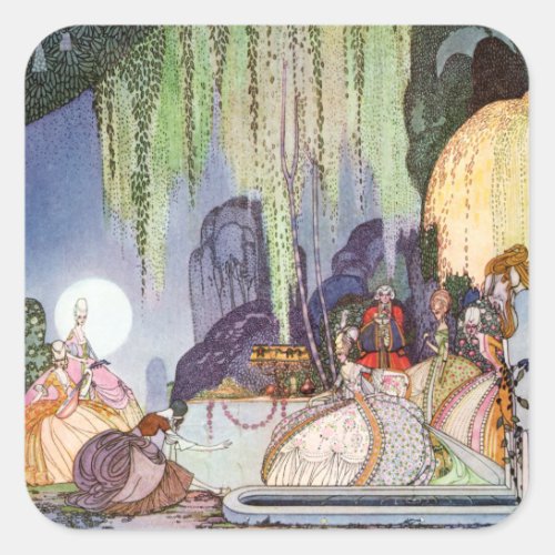 Kay Nielsens Cinderella at the Ball Square Sticker