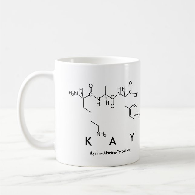 Kay peptide name mug (Left)