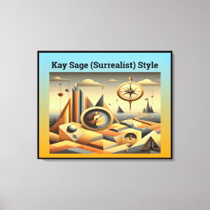 Kay Sage (Surrealst) Style Canvas Print