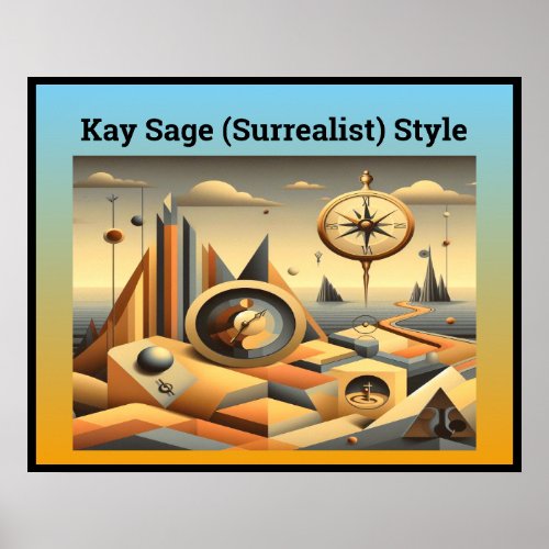 Kay Sage Surrealst Style Poster