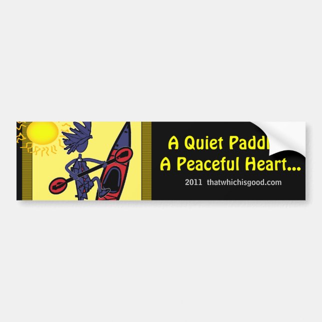 Kayak A Quiet Paddle Waves Bumper Sticker (Front)