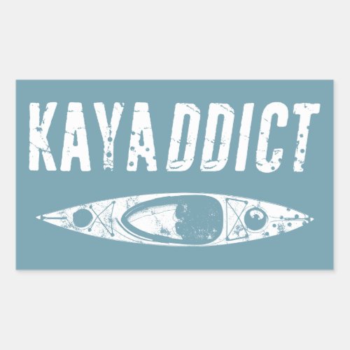 Kayak Addict Rectangular Sticker