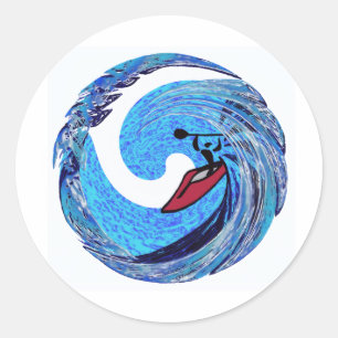 Kayak Ageless Time Classic Round Sticker