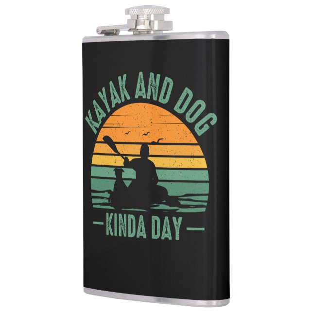 Kayak and Dog Kinda Day Flask (Left)