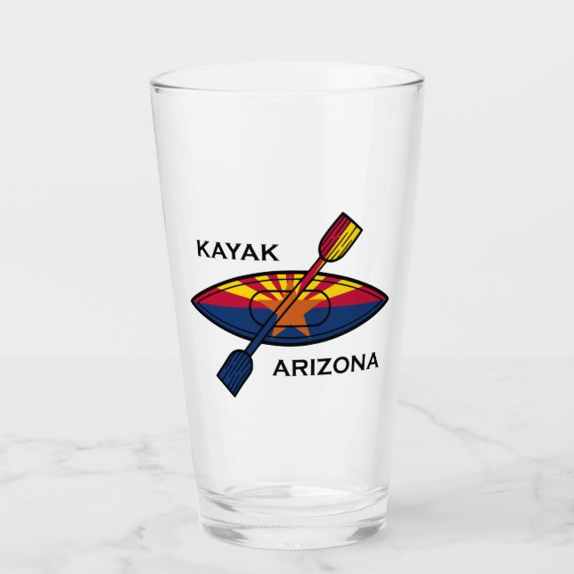 Kayak Arizona Flag Glass (Front)