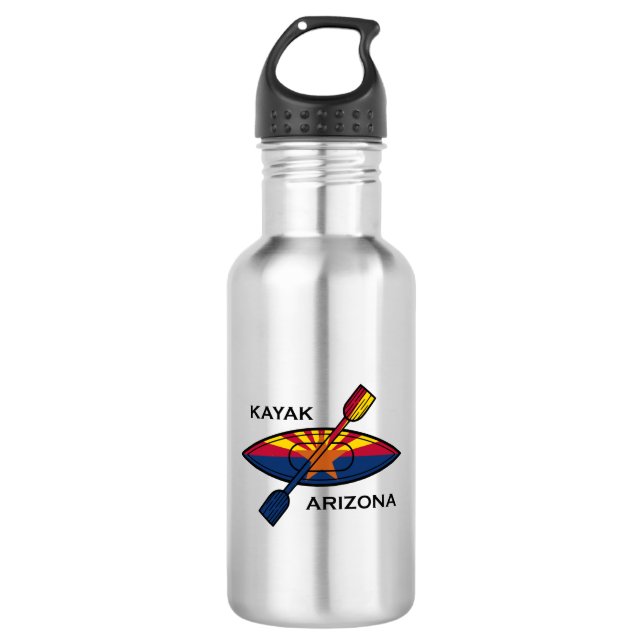 Kayak Arizona Flag Stainless Steel Water Bottle (Front)