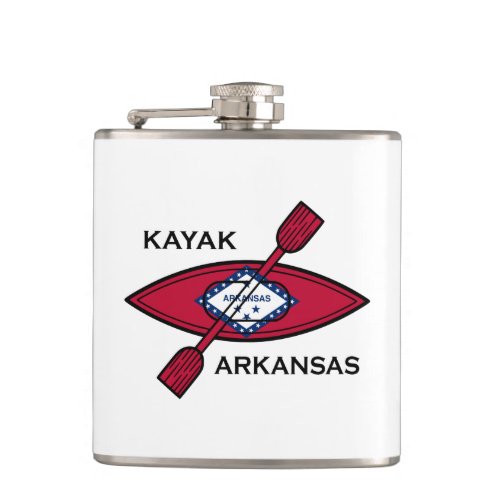 Kayak Arkansas Flag Flask