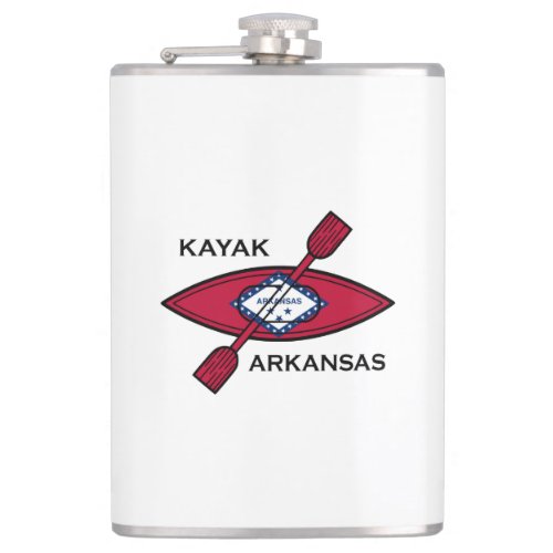 Kayak Arkansas Flag Flask