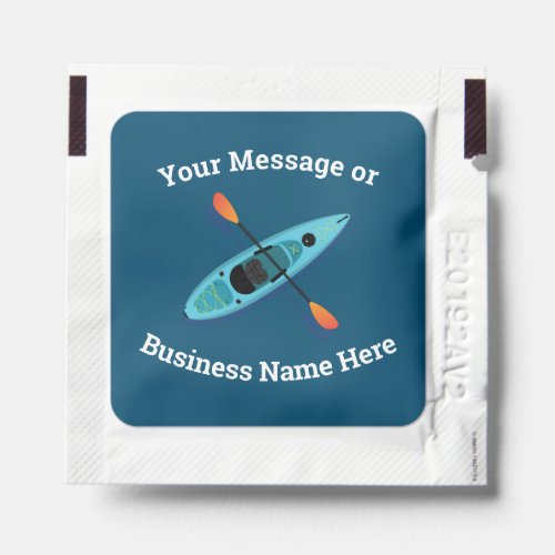 Kayak Boat Lake Business Name Logo Message Hand Sanitizer Packet