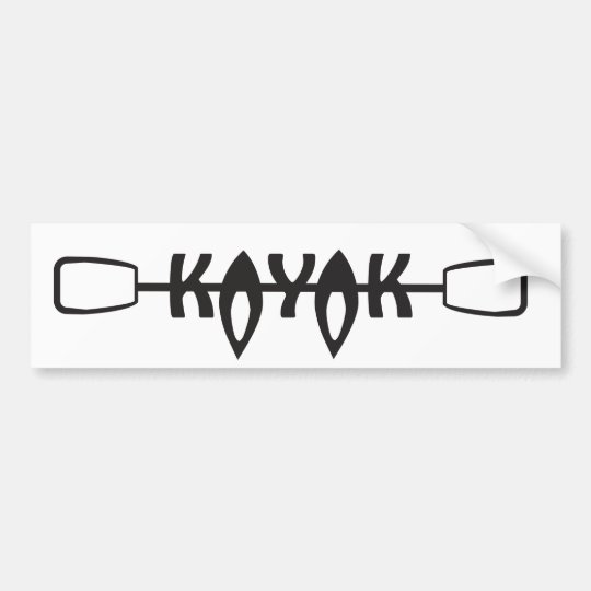 Kayak bumper sticker