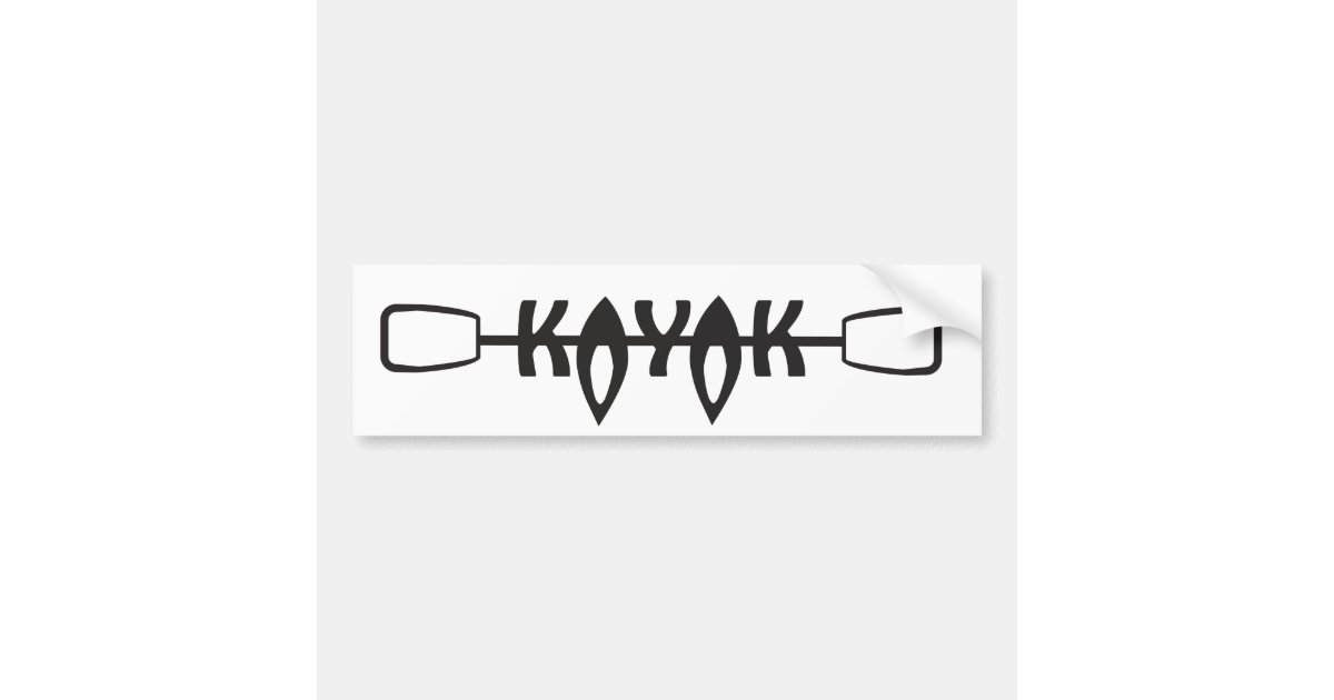 Kayak bumper sticker Zazzle