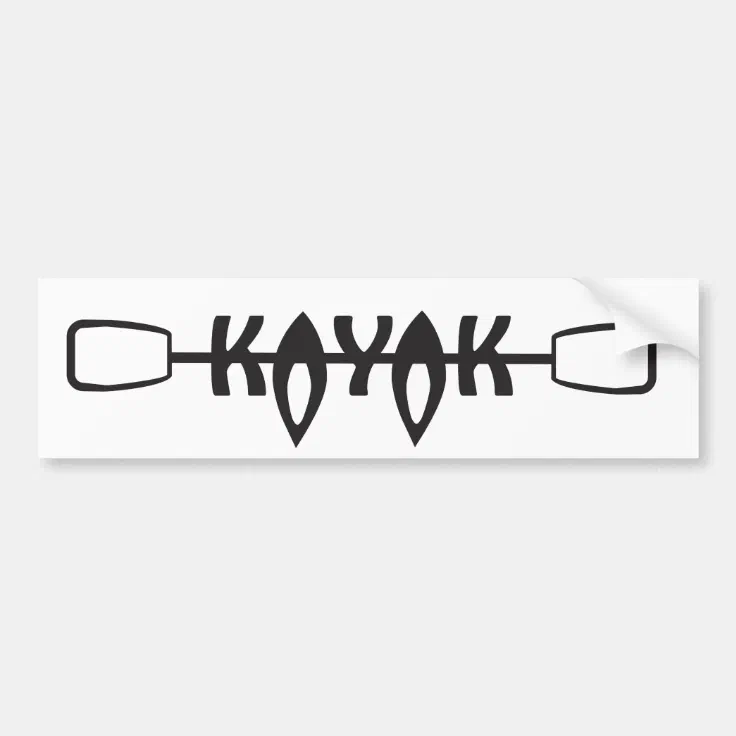 Kayak bumper sticker Zazzle