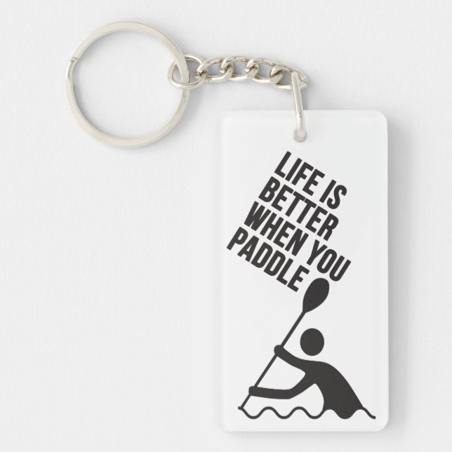 Kayak canoe paddle design keychain (Front)