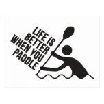 Kayak canoe paddle design postcard Kayak canoe paddle design postcard