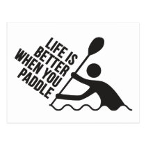 Kayak canoe paddle design postcard Kayak canoe paddle design postcard