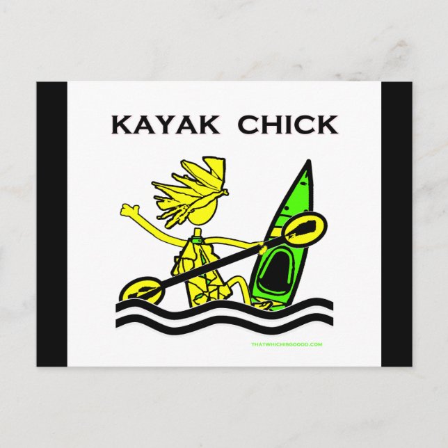 Kayak Chick Designs & Things Postcard (Front)