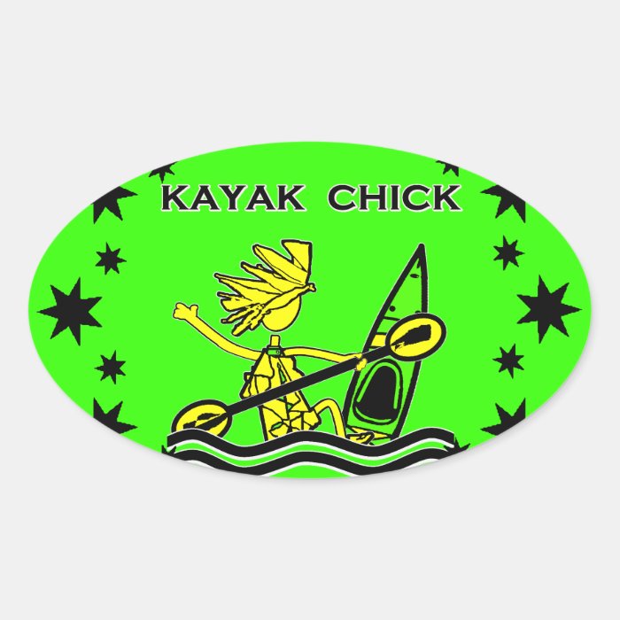 Kayak Chick Designs & Things Sticker