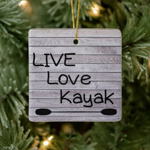 Kayak Christmas Ornament