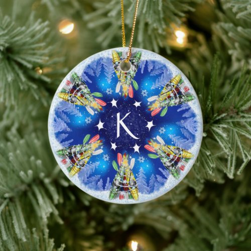 Kayak Christmas Tree Ceramic Ornament
