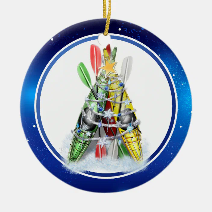 Kayak Female Personalized Christmas Tree Ornament Kayak Female Personalized Christmas Tree Ornament