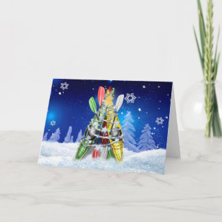 Kayak Christmas Tree Holiday Card