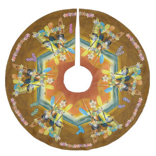 Kayak Christmas Tree tropical beach kayaks Brushed Polyester Tree Skirt