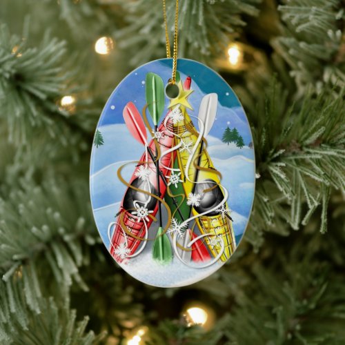 Kayak Christmas Tree - Wonders of Nature Ceramic Ornament