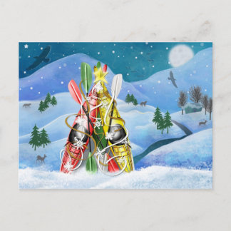 Kayak Christmas Tree - Wonders of Nature Holiday Postcard