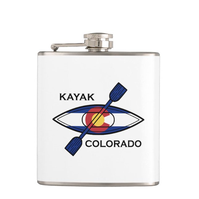 Kayak Colorado Flag Flask (Front)