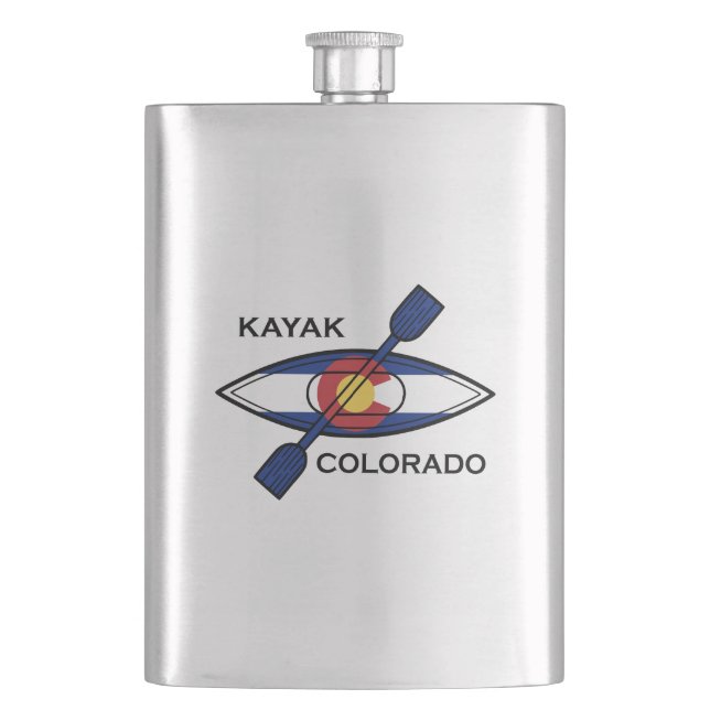 Kayak Colorado Flag Flask (Front)