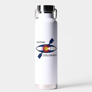 Kayak Colorado Flag Water Bottle