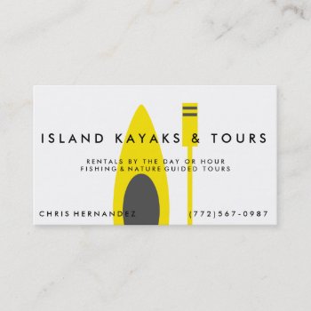 Kayak Company Or Tours Business Card by businessmailers at Zazzle