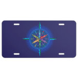 Kayak Compass Rose License Plate at Zazzle