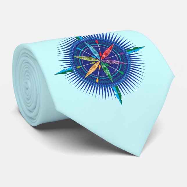 Kayak Compass Rose tie (Rolled)