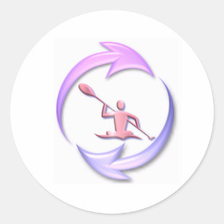 Kayak Cycle Design Classic Round Sticker