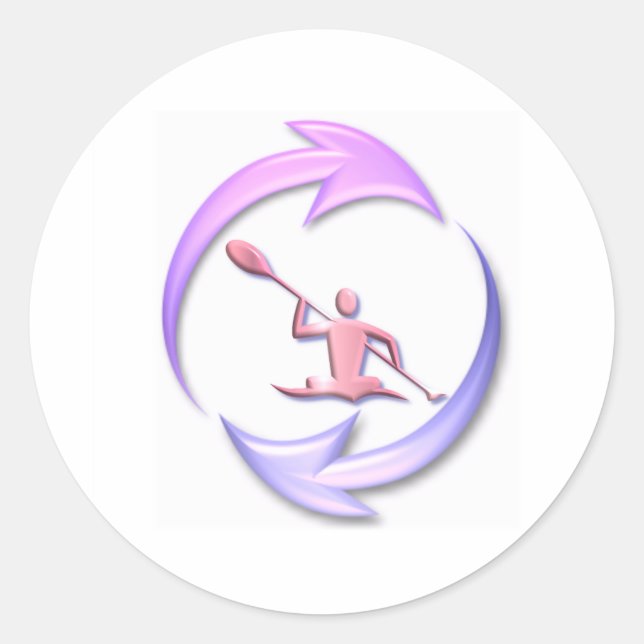 Kayak Cycle Design Classic Round Sticker (Front)