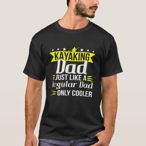Kayak Dad Retro Kayaker Kayaking Dad Fathers Day  T_Shirt