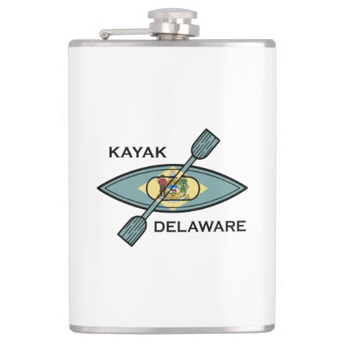 Kayak Delaware Flag Flask