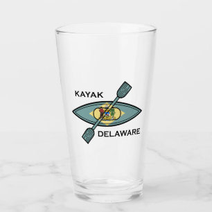 Kayak Delaware Flag Glass
